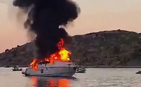 Na Kornatima se zapalila jahta