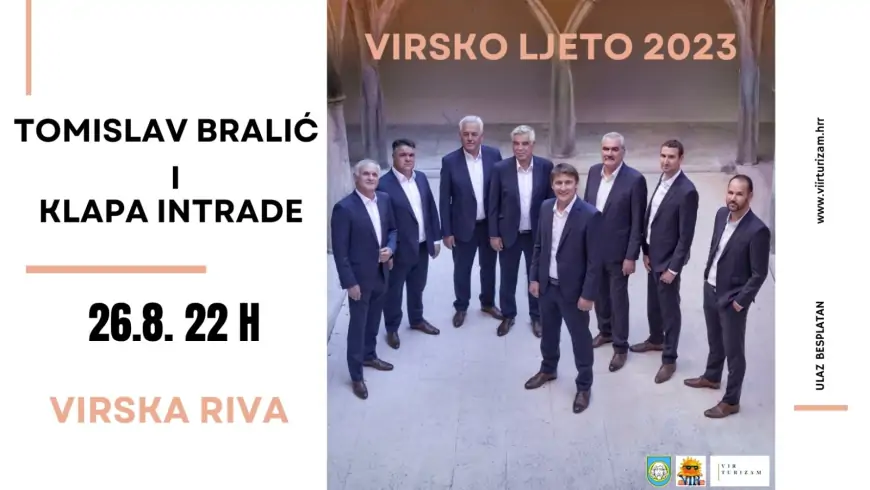 Koncert Tomislava Bralića i klape Intrade na virskoj rivi