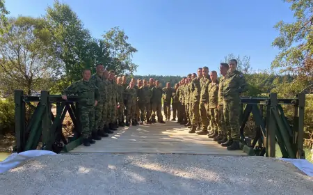 Hrvatski vojnici izgradili lansirni most u Sloveniji