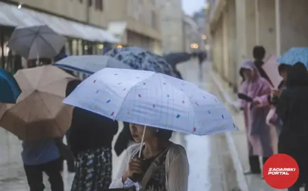 Vrijeme : Oblačno s kišom