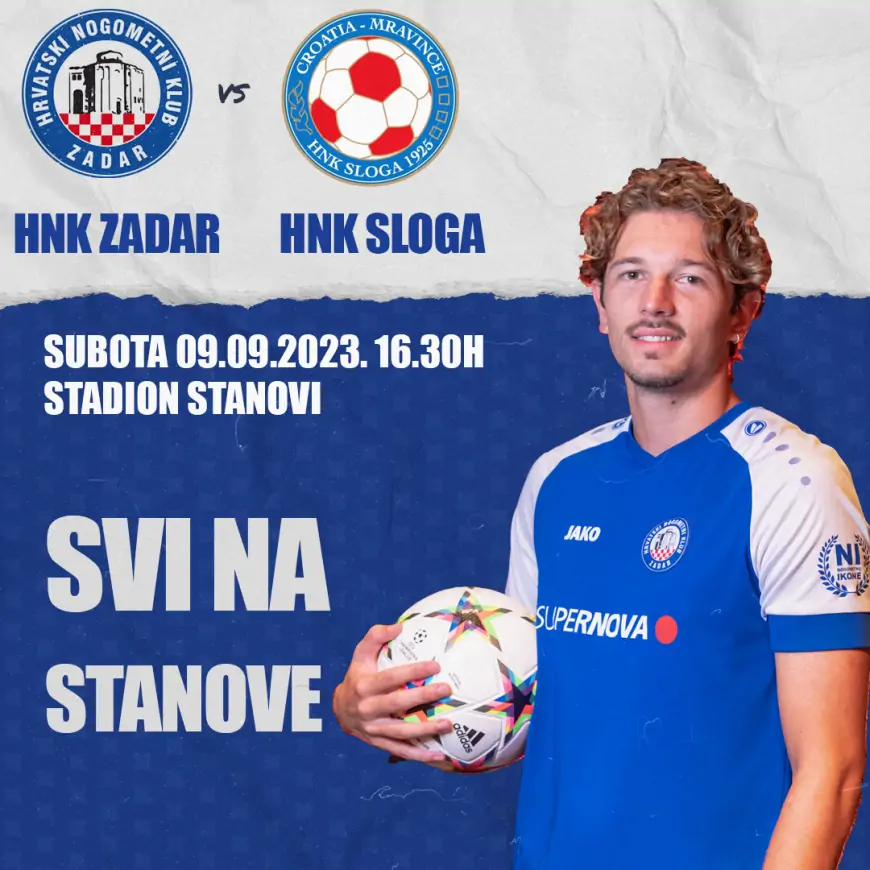 Zadar na Stanovima dočekuje Slogu