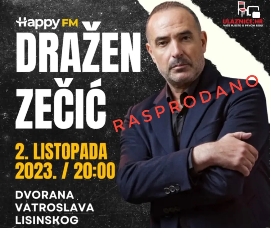 Dražen Zečić već rasprodao Lisinski !