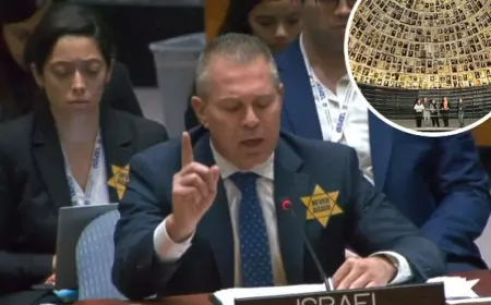 Izraelske izaslanike u UN-u kritizirali zbog žute zvijezde kao 'simbola ponosa'