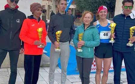 Marijana Katić i Ivan Dračar: pobjednici Polumaratona Nin-Zadar