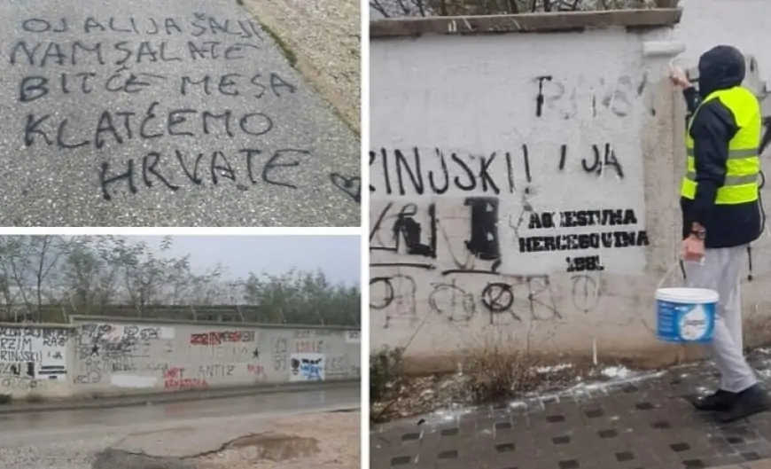 Oporbeni Republikanci prebojali prijeteće grafite upućene Hrvatima u Mostaru