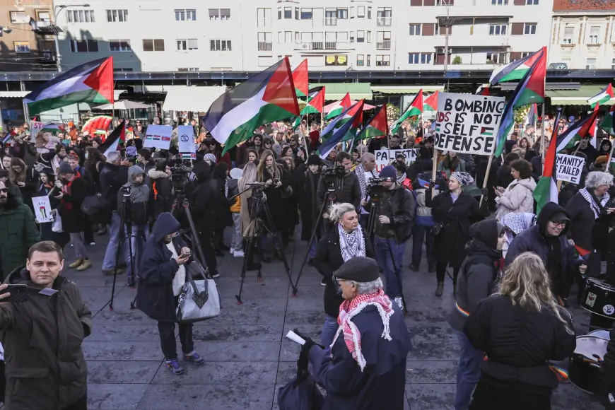 Stotine Zagrepčana na mirnom prosvjedu podržalo Palestinu