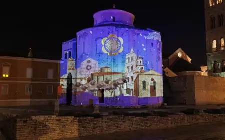 Svjetlosne instalacije i prikaz vatrometa na crkvi sv. Donata