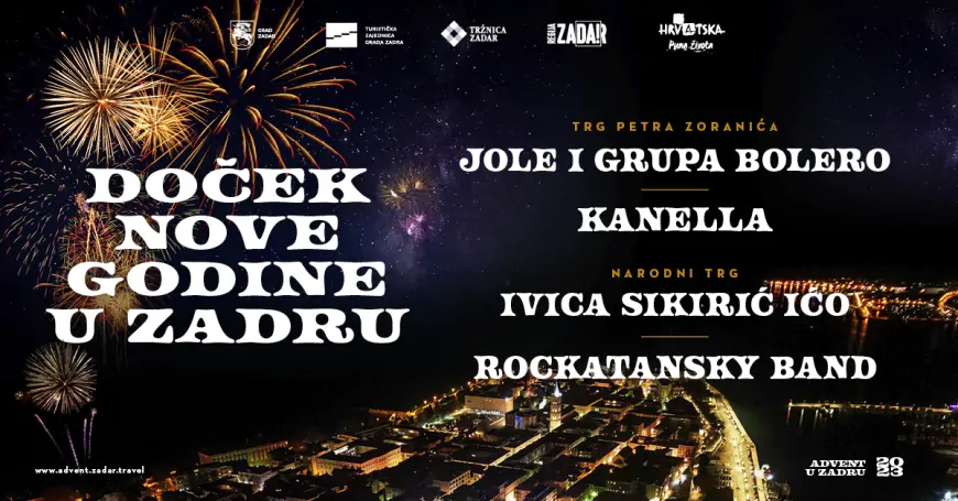 Zadrani u Novu godinu ulaze uz Black Coffee, Kanellu, Rockatansky, Iću i Jolu