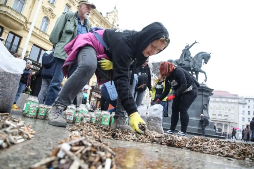 Zagreb: U sklopu kampanje "Baci čik u koš" prikupljeno 15.000 čikova