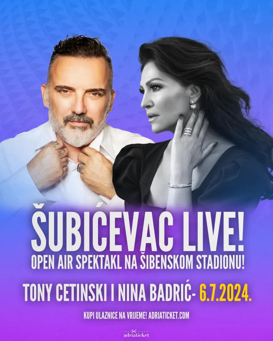 Otkriveni izvođači prvog koncerta  6. srpnja - Tony Cetinski i Nina Badrić