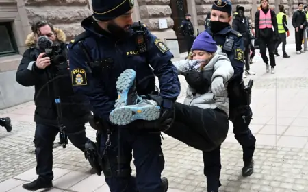 POLICIJA NA PROSVJEDIMA U HAAGU PRIVELA KLIMATSKU AKTIVISTKINJU GRETU THUNBERG