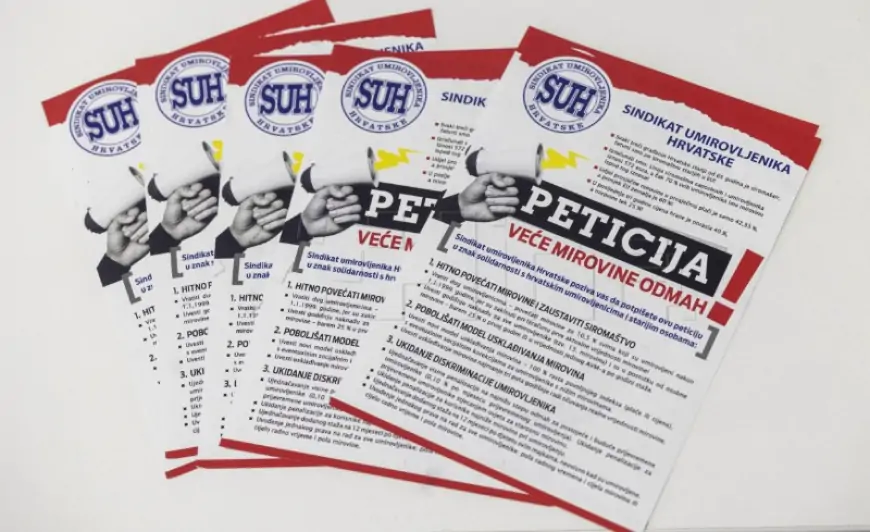 SUH: PETICIJU "VEĆE MIROVINE ODMAH!" POTPISALO 33.500 UMIROVLJENIKA