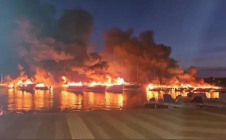 TROJICA UKRAJINACA OSUMNJIČENA ZA POŽAR PLOVILA U MEDULINA