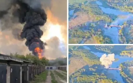 EKSPLOZIJA I POŽAR U RUSKOJ PETROKEMIJSKOJ TVORNICI: UKRAJINCI SRUŠILI JOŠ JEDAN MOST U KURSKOJ OBLASTI