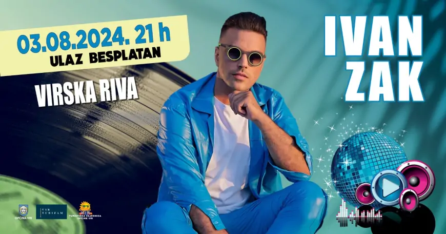 U SUBOTU I PONEDJELJAK DVA KONCERTA NA VIRSKOM LJETU 2024. PJEVAT ĆE IVAN ZAK I ALEN ISLAMOVIĆ