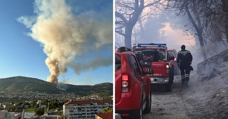 GORI KOD SOLINA. "STANJE JE BOLJE, ALI STRAHUJEMO ZBOG NAJAVLJENE BURE"