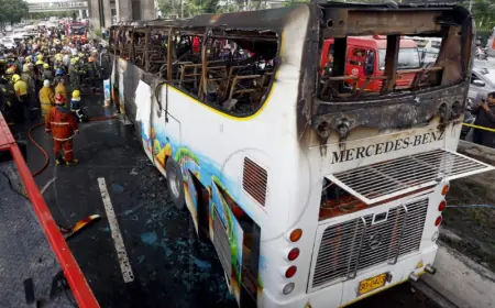 ZAPALIO SE ŠKOLSKI AUTOBUS U TAJLANDU, STRAHUJE SE DA JE 25 MRTVIH