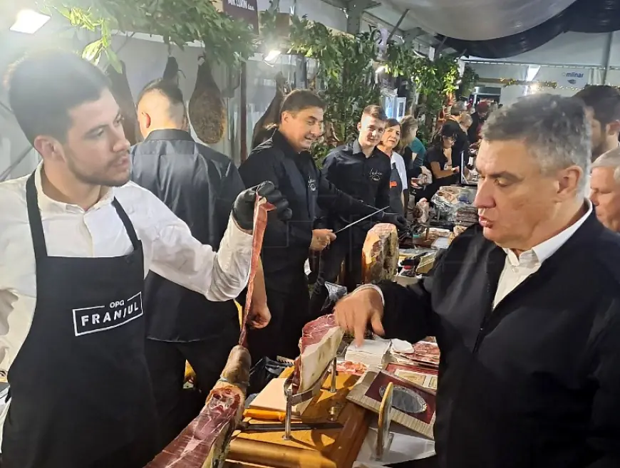 PREDSJEDNIK MILANOVIĆ POSJETIO SAJAM PRŠUTA (ISAP) U TINJANU