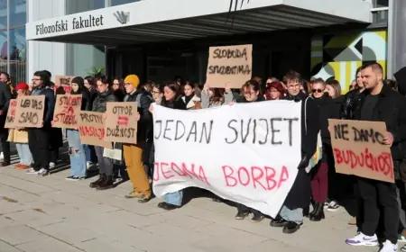 PROSVJED PODRŠKE RIJEČKIH STUDENATA KOLEGAMA IZ SRBIJE
