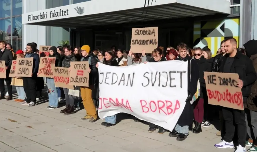 PROSVJED PODRŠKE RIJEČKIH STUDENATA KOLEGAMA IZ SRBIJE