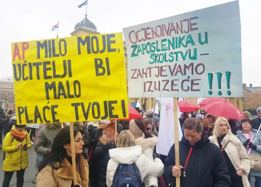 ŠKOLSKI SINDIKATI PROSVJEDUJU PROTIV OCJENJIVANJA I NEPRAVEDNIH KOEFICIJENATA