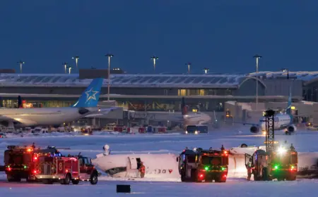 PRILIKOM SLIJETANJA PREVRNUO SE PUTNIČKI ZRAKOPLOV U TORONTU: OZLIJEĐENO 18 OSOBA
