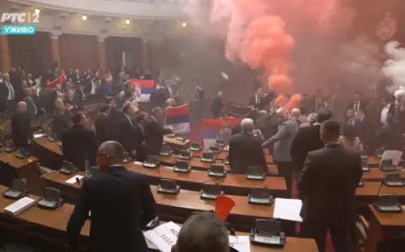 KAOS U SRBIJANSKOM PARLAMENTU: OPORBA BACALA DIMNE BOMBE, OZLIJEĐENE TRI ZASTUPNICE