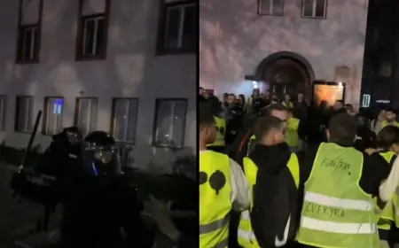 STUDENTI BLOKIRALI ZGRADU RTS-a U BIOGRADU, TUKLA IH INTERVENTNA POLICIJA