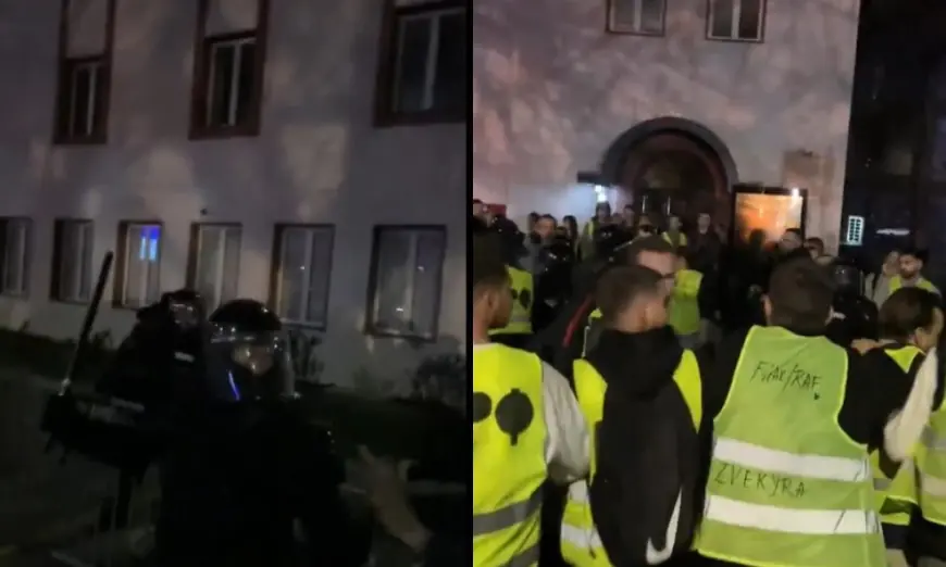 STUDENTI BLOKIRALI ZGRADU RTS-a U BIOGRADU, TUKLA IH INTERVENTNA POLICIJA