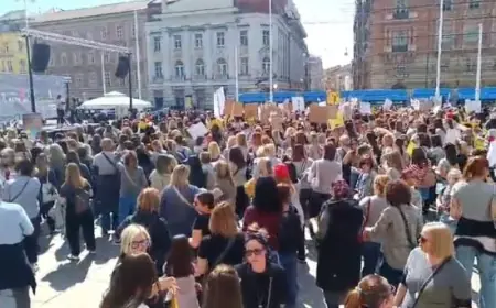 ODGOJITELJI PROSVJEDOVALI ZBOG LOŠIH PLAĆA I UVJETA RADA: "NE ŽELIMO BITI NEVIDLJIVI"