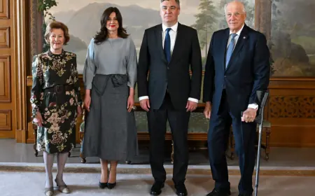 MILANOVIĆ I SUPRUGA SE SASTALI S NORVEŠKIM KRALJEM I KRALJICOM