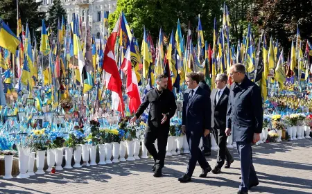 MACRON, MERZ, TUSK I STARMER U KIJEVU UPOZORILI RUSIJU
