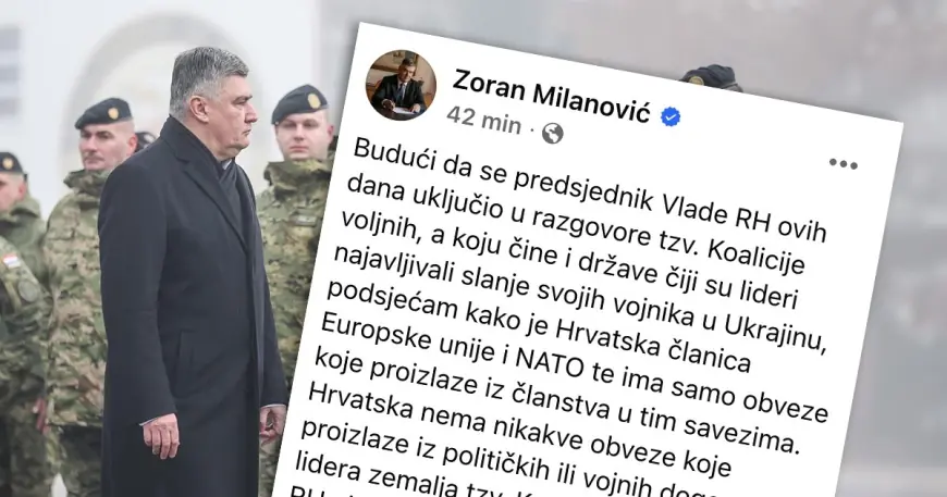 MILANOVIĆ PROZVAO PLENKOVIĆA ZBOG UKRAJINE: "NIJE OVLAŠTEN GURATI NAS U NIKAKVE KOALICIJE, HRVATSKI VOJNIK NEĆE U TUĐI RAT!"