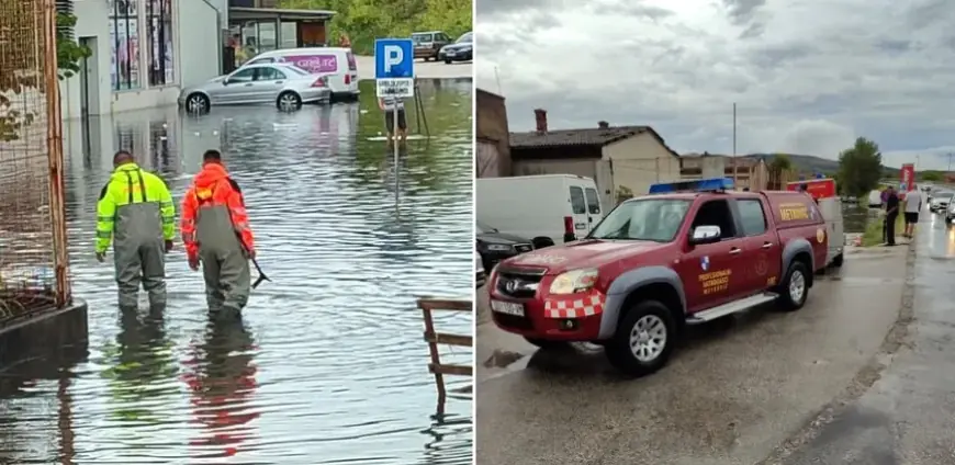 KAOS ZBOG NEVREMENA: OBILNA KIŠA POTOPILA AUTOCESTU, DOŠLO DO DRONA STIJENE, METKOVIĆ POD VODOM