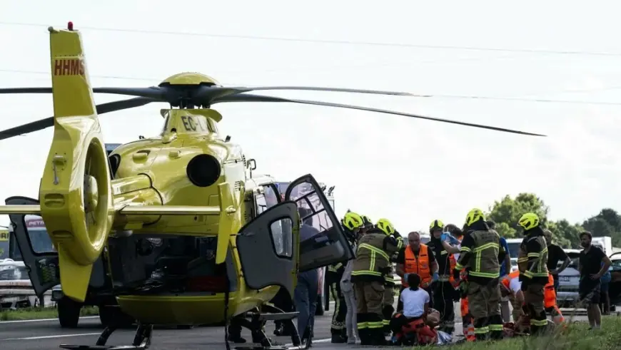FOTO STRAVA NA AUTOCESTI: STRADAO MOTORIST, PO NJEGA STIGAO HELIKOPTER