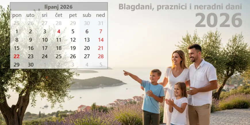 POGLEDAJTE KALENDAR ZA 2026., PUN JE PRODUŽENIH VIKENDA