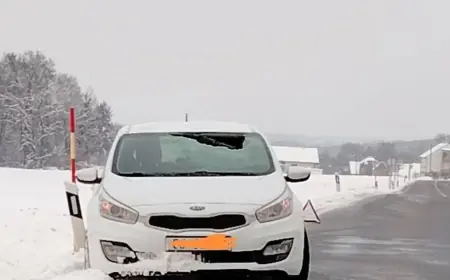 UŽAS NA CESTI: KOMAD LEDA PAO S KOMBIJA I POGODIO DRUGOG VOZAČA U GLAVU!