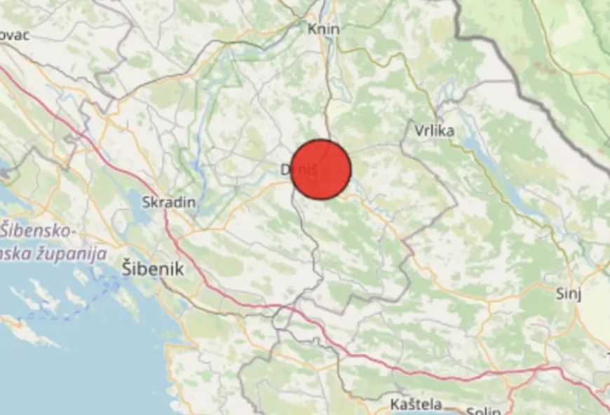 PRILIČNO JAK POTRES NOĆAS KOD DRNIŠA, MAGNITUDE 3.9, EPICENTAR KOD SIVERIĆA. TRESLO SE I NA ZADARSKOM PODRUČJU