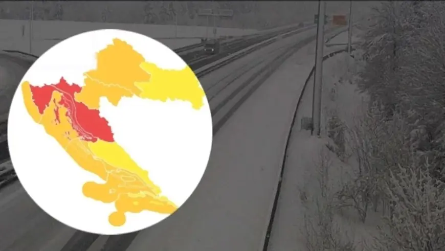 SNIJEG, PLJUSKOVI, GRMLJAVINA I ORKANSKI UDARI VJETRA: OVA PODRUČJA SU POD CRVENIM I NARANČASTIM ALARMOM