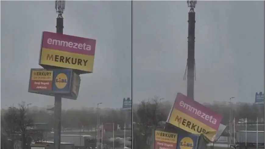 VJETAR SRUŠIO VELIKU REKLAMU