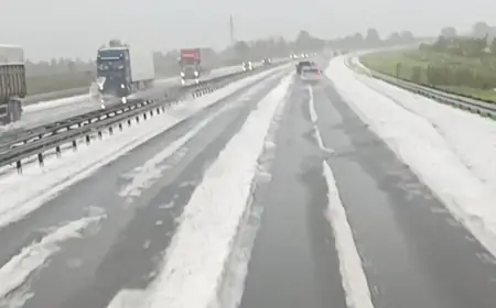 NESTVARNI PRIZORI! TUČA ZABIJELILA AUTOCESTU: "KAO USRED ZIME. OVO JE ČUDO"