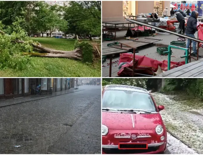 OLUJNO NEVRIJEME POGODILO ZAGREB: PADALA TUČA, VJETAR RUŠIO DRVEĆE