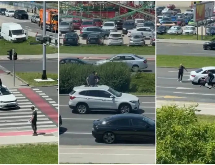 KAOS NA KRIŽANJU U ZAGREBU: MUŠKARAC SKAKO PO AUTOMOBILIMA I BACAO SE PO CESTI