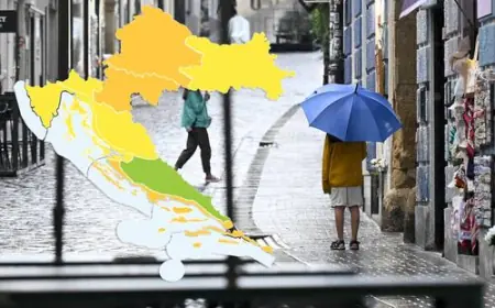 DHMZ IZDAO UPOZORENJ ZA GOTOVO CIJELU ZEMLJU, PRIJETE JAKI GRMLJAVINSKI PLJUSKOVI, DALMACIJU ČEKAJU VRUĆINE