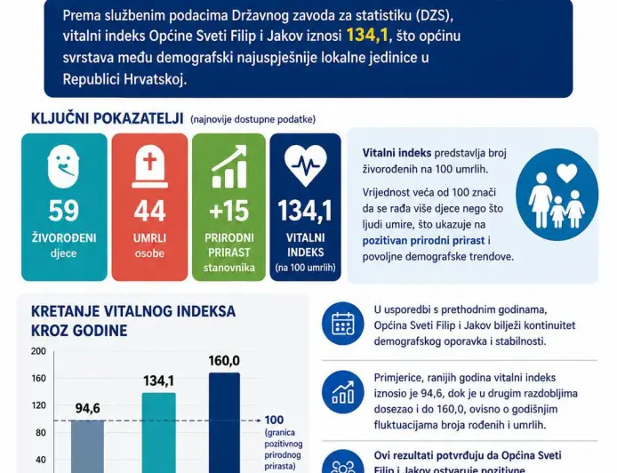 SVETI FILIP I JAKOV MEĐU DEMOGRAFSKI NAJUSPJEŠNIJIM OPĆINAMA U HRVATSKOJ!