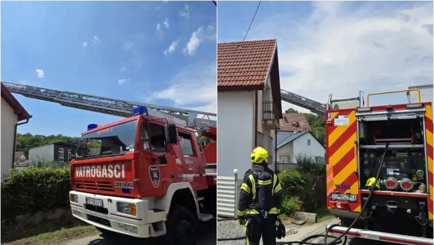 DRAMA U SLAVONIJI: GROM UDARIO U KUĆU I IZAZVAO POŽAR, PROŠIRIO SE NA JOŠ DVIJE KUĆE