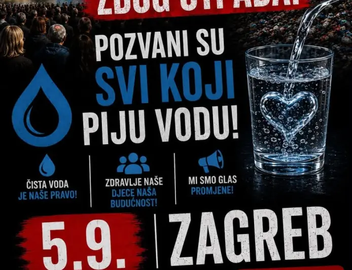 RADETA ORGANIZIRA BESPLATAN PRIJEVOZ IZ ZADRA NA PROSVJED U ZAGREBU: "POZVANI SU SVI KOJI PIJU VODU"