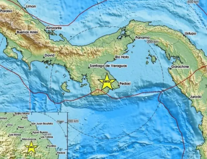 PANAMU POGODIO POTRES MAGNITUDE 7,6