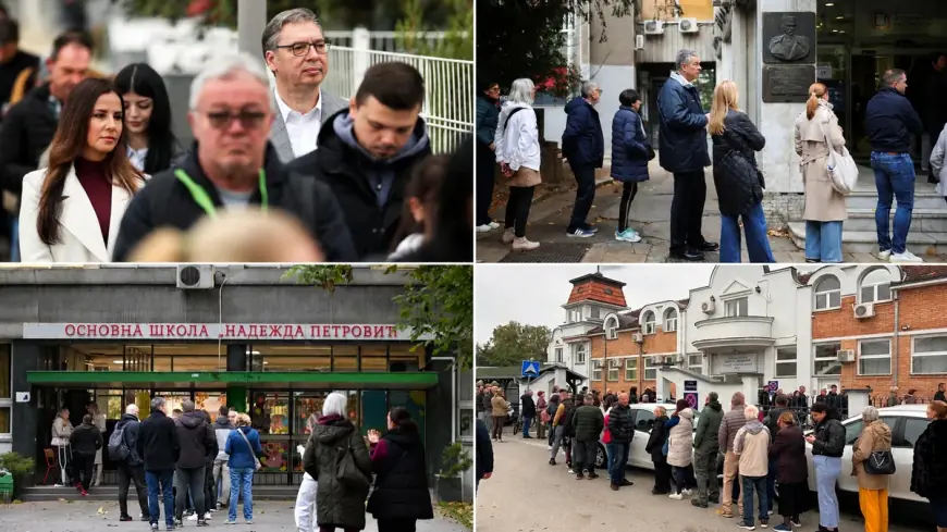 KAOS NA BIRALIŠTU U SRBIJI: ČLANICA BIRAČKOG ODBORA DOBILA PLJUSKU, UPALO 30 MASKIRANIH MUŠKARACA